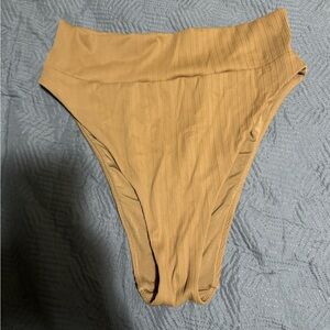 High-Waisted Tan Bikini Bottom size large